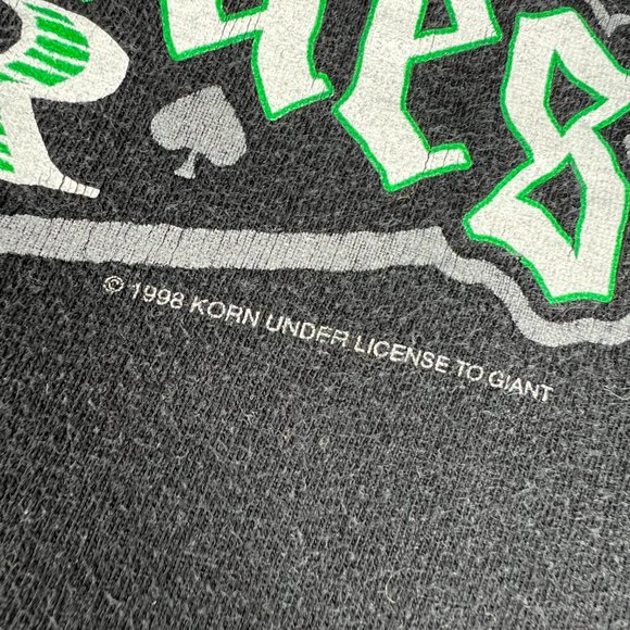 VTG 90s Korn Family Values Tour Shirt Extra Large Black Faded Short Sleeve Tee - Picture 3 of 12